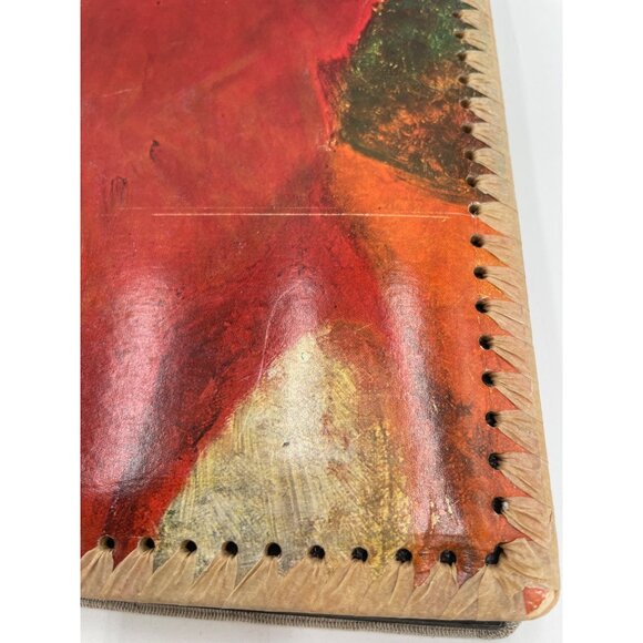 Vintage Baby In Red Photo Album  27 Black Pages & Vellum Inserts Used Linen Spin - Picture 12 of 12